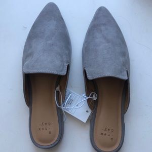 Grey closed toe shoes